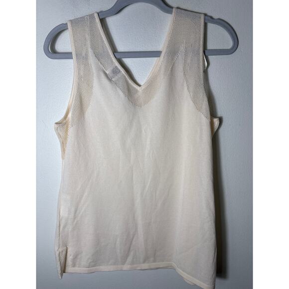 Anne Klein Cream Shell Top Size Large NWT - Picture 3 of 3